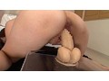 挑発ディルドオナニー