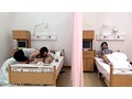 彼氏を見舞いに来た女の無意識パンチラに勃起！気付いた女はカーテン越しの俺のチ○ポに尻をすり寄せた