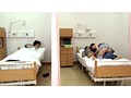 彼氏を見舞いに来た女の無意識パンチラに勃起！気付いた女はカーテン越しの俺のチ○ポに尻をすり寄せた